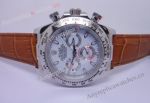 Fake Rolex Daytona watch white dial brown leather_th.jpg